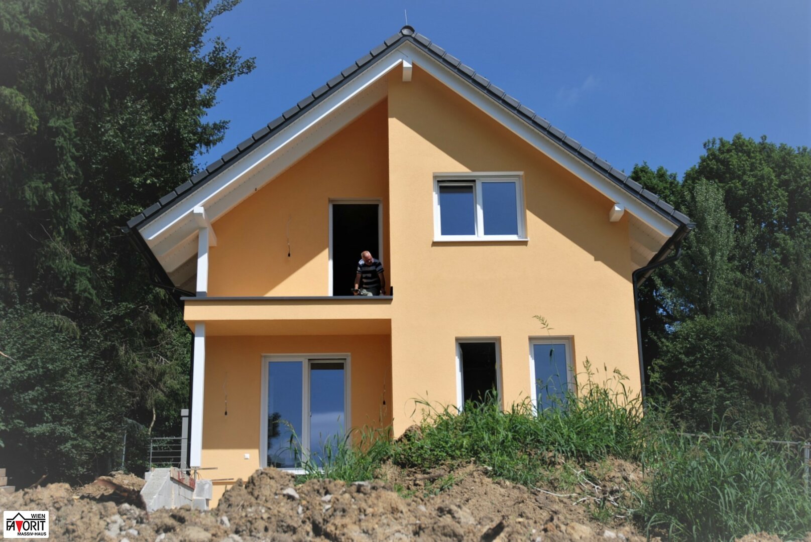 Foto - Eichgraben, Erstbezug,  Einfamilienhaus mit Fundamentplatte, Balkon, Terrasse, belagsfertig  zu verkaufen